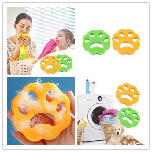 Bộ 2 Dụng Cụ Loại Bỏ Lông Thú Cưng Bằng Silicone Tái Sử Dụng Tiện Lợi