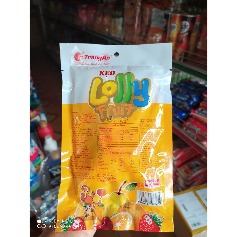 KẸO MÚT LOLLY HƯƠNG TRÁI CÂY 12 QUE /1 gói