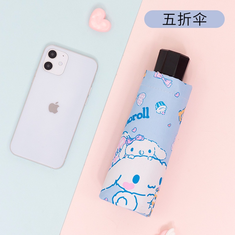 Dù Gấp Tự Động Chống Tia Cực Tím Họa Tiết Hoạt Hình Dễ Thương