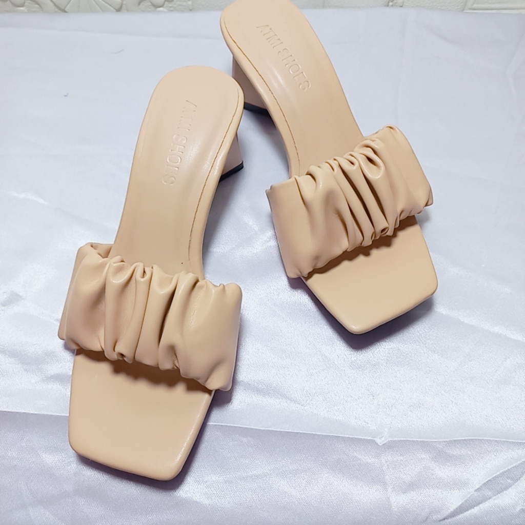 Guốc Nữ Cao Gót Tiểu Thư Đẹp - Guốc Dép Tiểu Thư 5 Phân Nhún Bèo mã GGC MINHTUYETSHOES