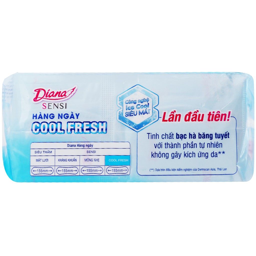 Băng Vệ Sinh Hằng Ngày Diana Sensi Cool Fresh gói 20-40 miếng