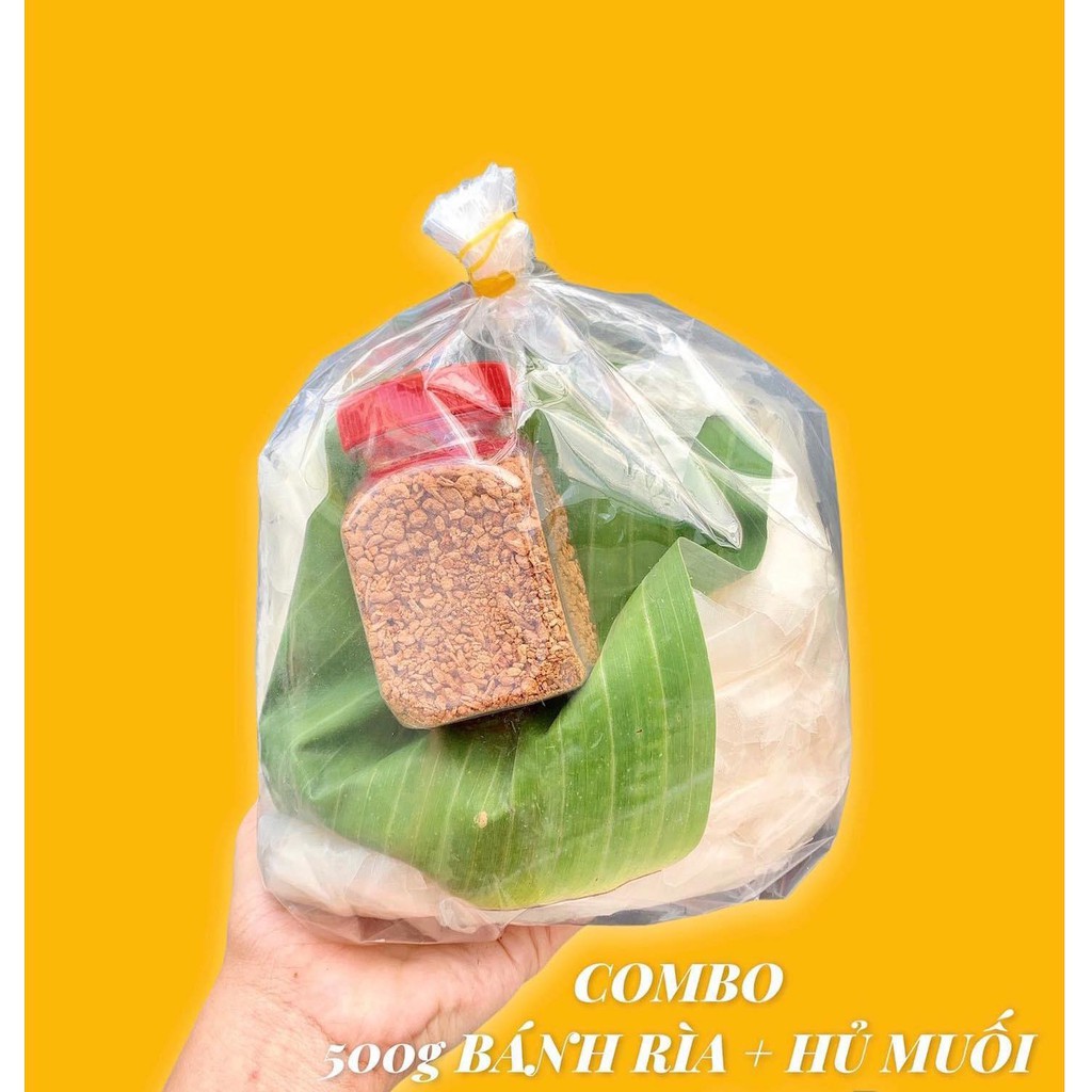Combo 0.5kg rìa phơi sương + 100gr muối tôm ngon nguyên hột loại 1