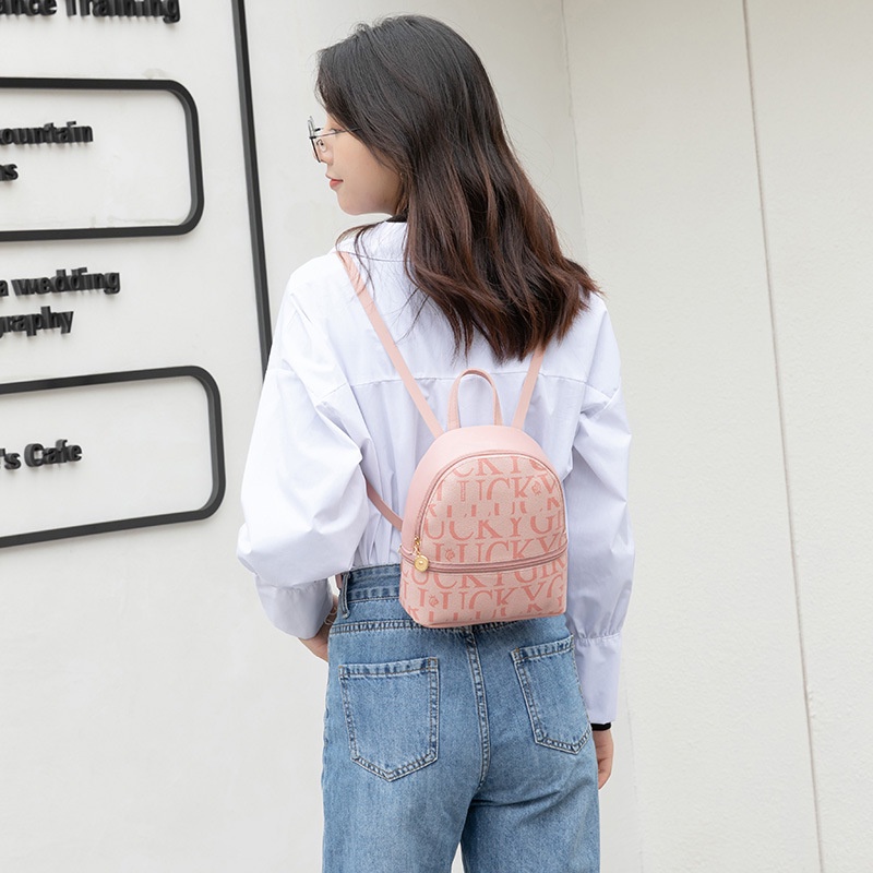 Túi balo đeo thời trang in chữ thời trang dành cho nữ IELGY