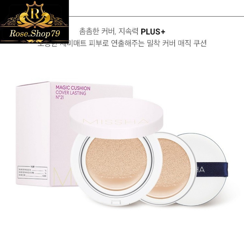 [Auth - Nội Địa] Phấn Nước Che Phủ Hoàn Kiềm Dầu Missha M Magic Cushion Cover Lasting SPF50+/PA+++ 15g | BigBuy360 - bigbuy360.vn
