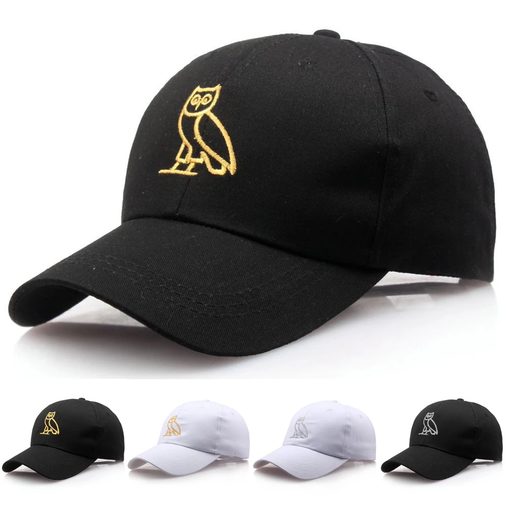 Mũ Lưỡi Trai Unisex Thêu Hình Cú Mèo Dễ Thương