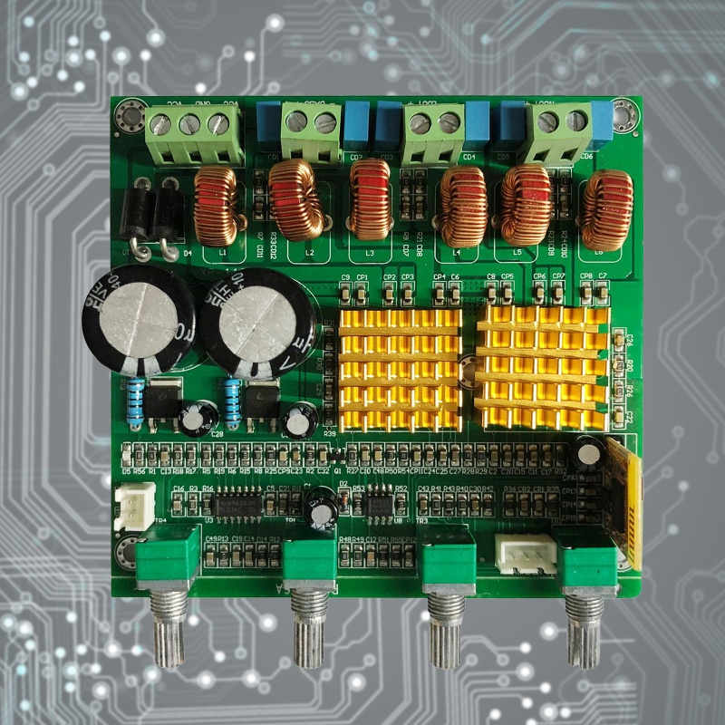 1 Bảng Mạch Khuếch Đại Âm Thanh Bass 100x92x38mm 3 Kênh Kết Nối Bluetooth 50Wx2 + 100W