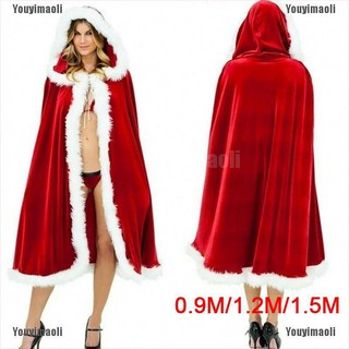 Áo choàng hóa trang ông già Noel màu đỏ thời trang cho nữ dịp giáng sinh