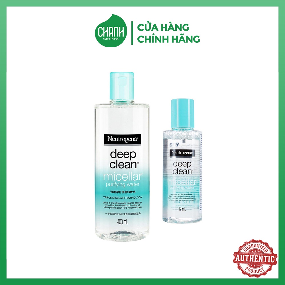 Nước Tẩy Trang Neutrogena Thanh Lọc Và Làm Sạch Sâu Deep Clean Purifying Water Micellar