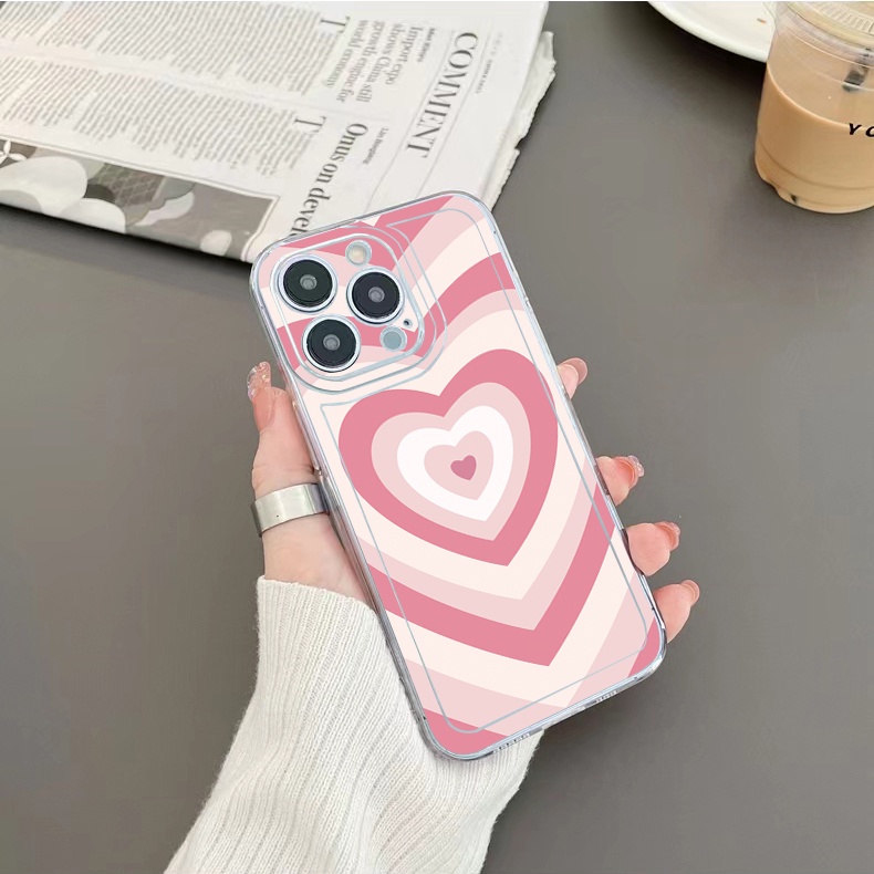 Ốp Điện Thoại TPU Gel Đệm Khí Chống Rơi Hình Vuông / Trái Tim Màu Trong Suốt Samsung Galaxy S22 Plus Note 20 Ultra 10 S21 FE S20