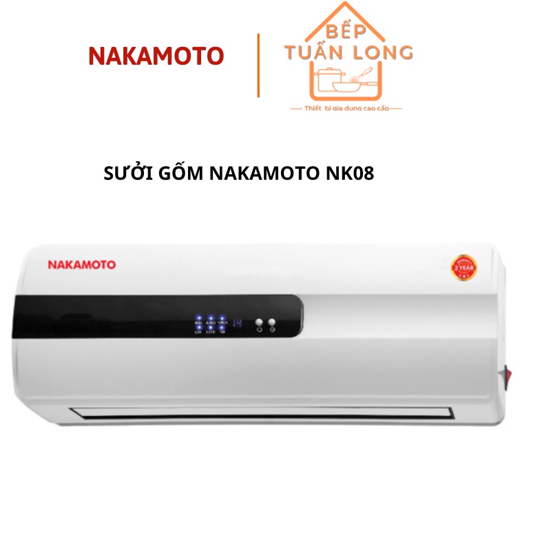 Máy Sưởi Gốm NAKAMOTO Sưởi Cho Bé, Sưởi Phòng Ngủ Nhà Tắm, Có Điều Khiển Hàng Chính Hãng Bảo Hành 2 Năm