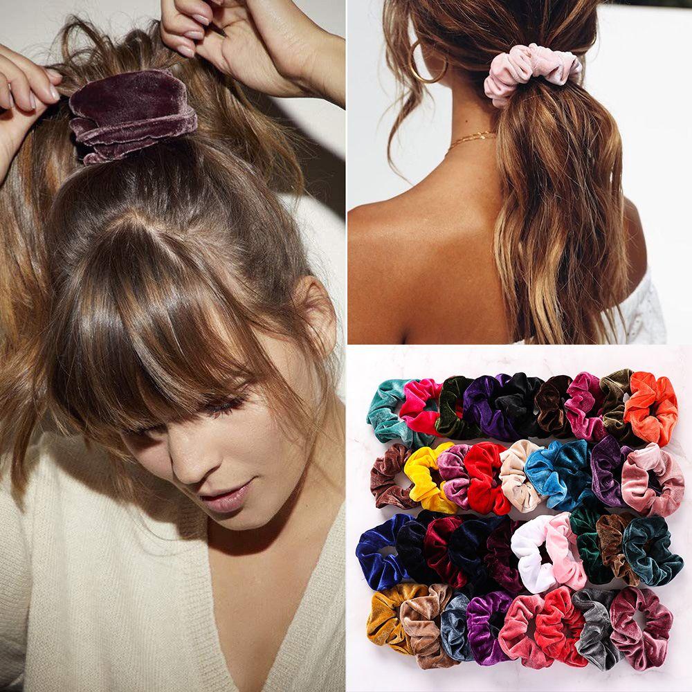 Dây Buộc Tóc Đuôi Ngựa Co Giãn Nhiều Màu Sắc