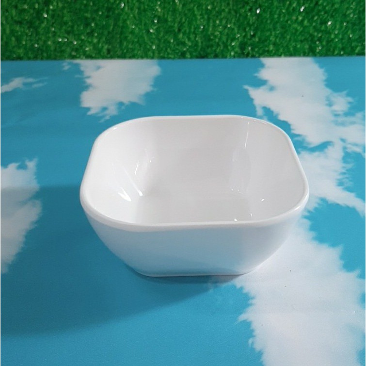 Chén vuông CV20 Horace nhựa Melamine màu trắng sáng Cao Cấp- Sang trọng