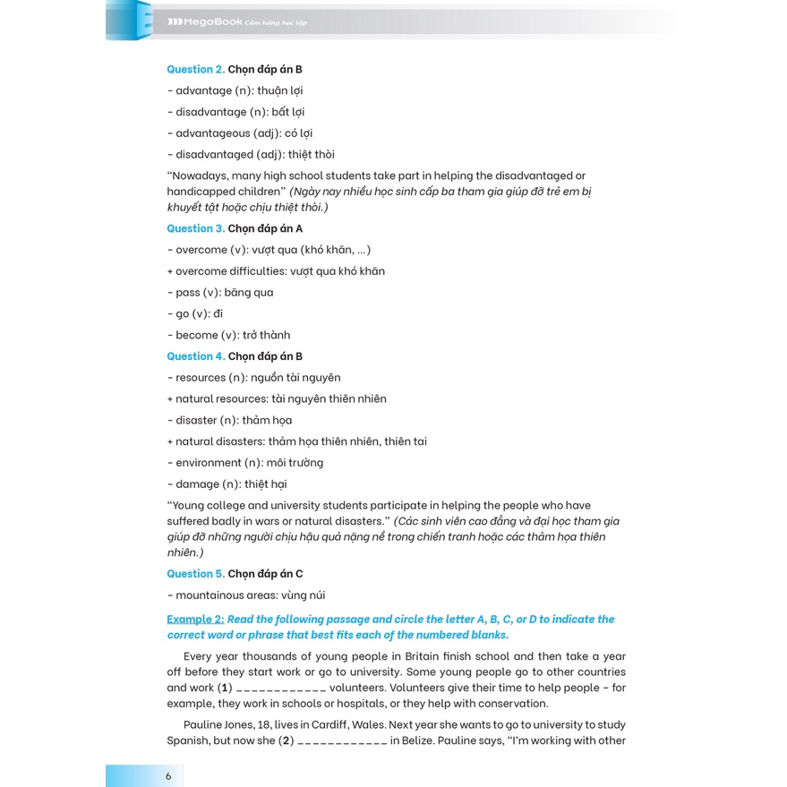 Sách - Giải Thích Chuyên Sâu - Bài Đọc Hiểu Và Từ Vựng Tiếng Anh (Cơ Bản Và Nâng Cao) - MEGA