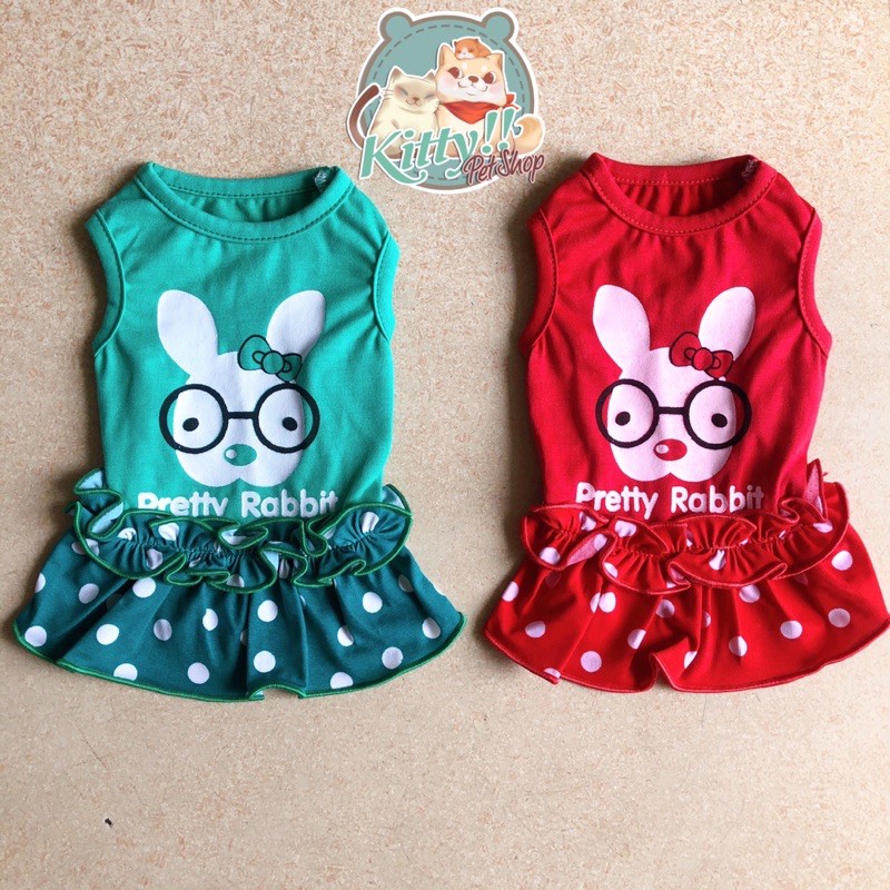 Váy Đầm Áo Rabbit Chó Mèo