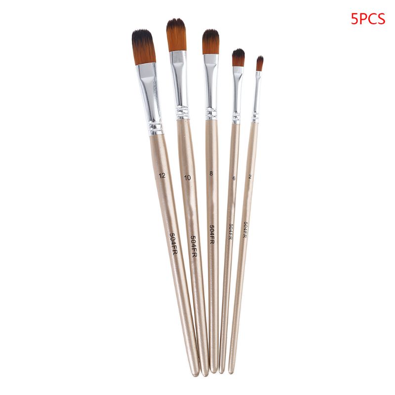Bộ 5 Cọ Vẽ Tranh Màu Nước acrylic Chuyên Nghiệp