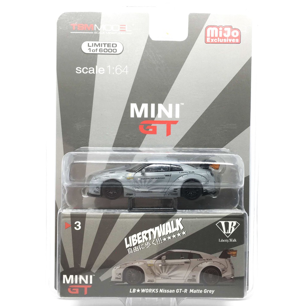 Mini GT Liberty Walk LB Works Nissan GTR GT-R R35 Xám mờ MGT00003-R Xe kim loại Model 1 / 64 (8 cm)