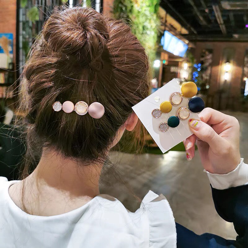 Kẹp tóc đính hạt lấp lánh phong cách Hàn Quốc, phụ kiện kẹp tóc nữ thời trang Filibra KT038