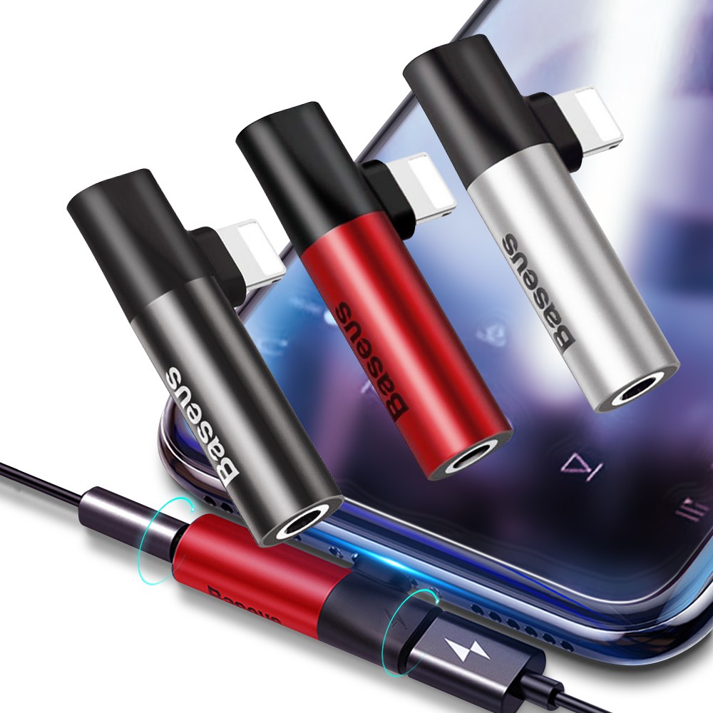 Jack Chuyển Chính Hãng Baseus L43 Chân Lightning Vừa Nghe Vừa Sạc