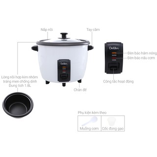 Nồi cơm điện Delites 1.8 lít NCR1801