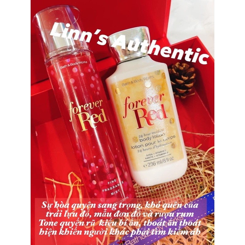 BILL XỊT THƠM DUỠNG THỂ BATH &amp; BODY WORKS USA FOREVER RED