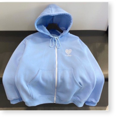 ÁO KHOÁC NỮ FOM RỘNG SIÊU TO KHỔNG LỒ THÊU TRÁI TIM