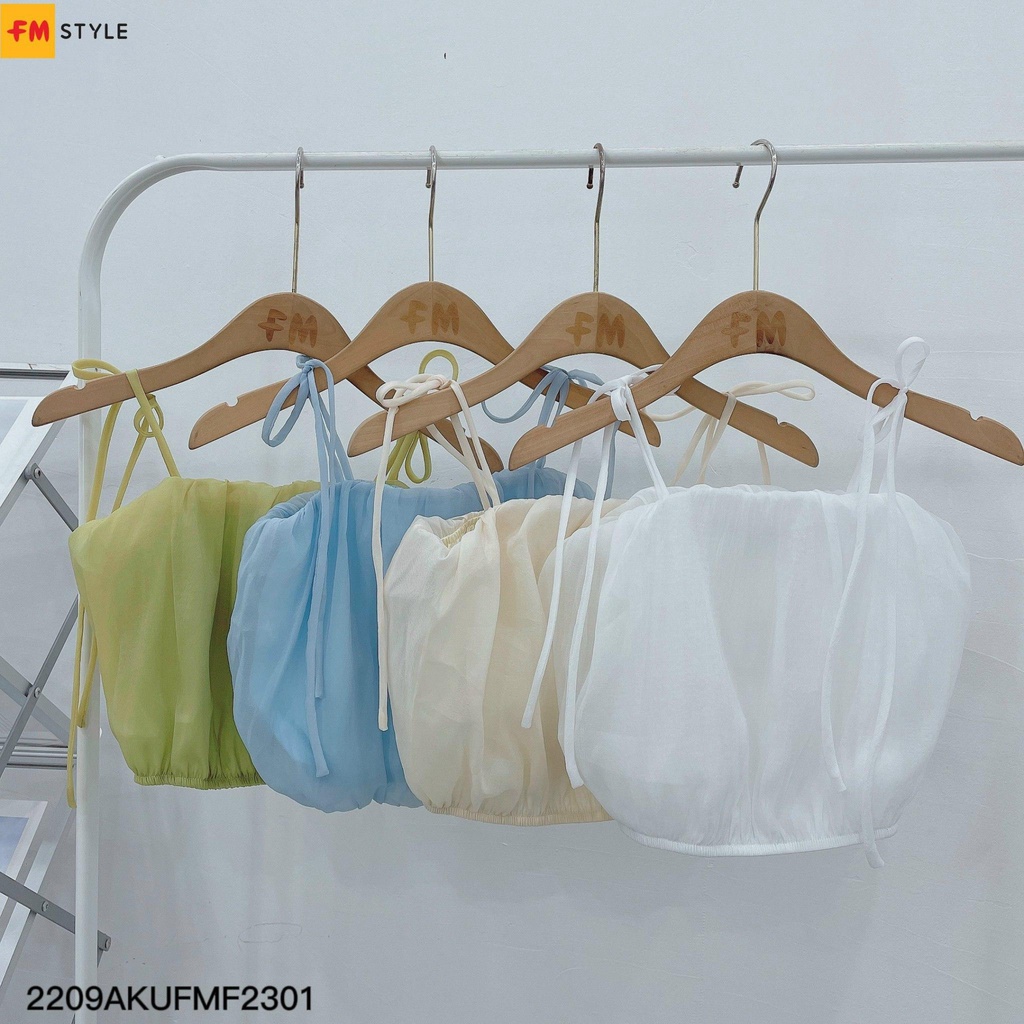 Áo kiểu nữ 2 dây FM Style bo thun trên dưới nhiều màu sắc thời trang sexy sang chảnh phong cách tiểu thư 209230029