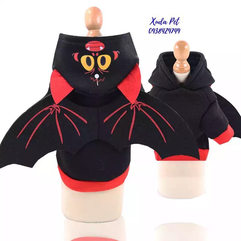 Áo hóa trang halloween cho chó mèo hình cánh dơi siêu chất, siêu ngộ nghĩnh Xudapet-SP500114