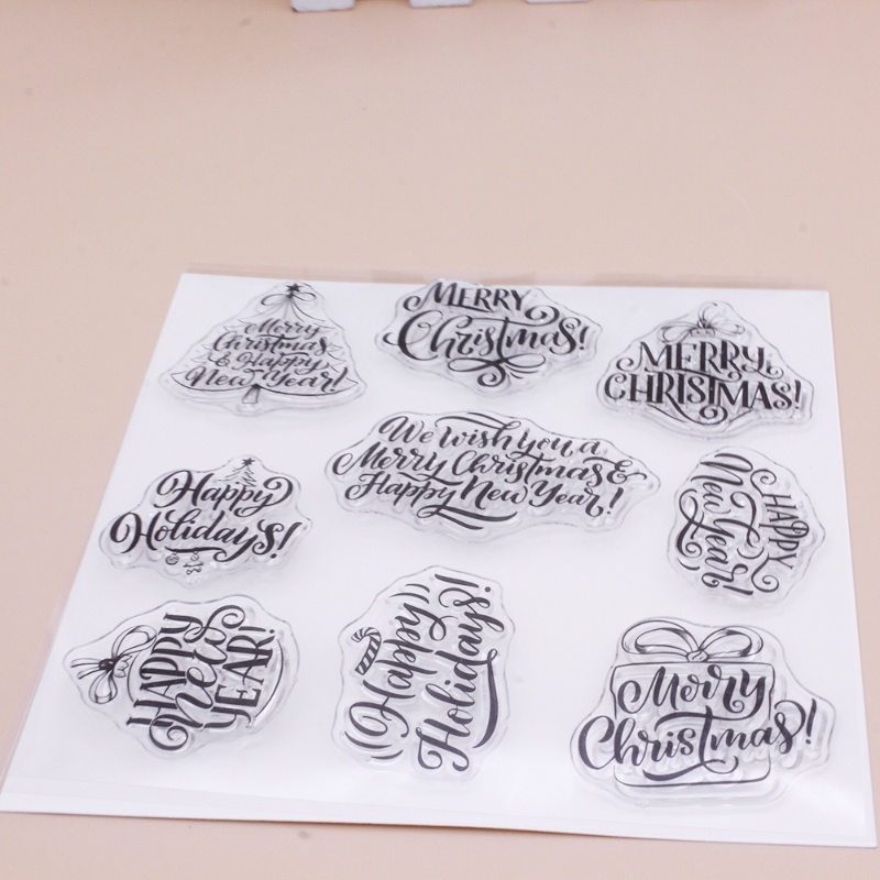 Con Dấu Silicon Trong Suốt In Nổi Họa Tiết Giáng Sinh Trang Trí Thiệp / album Ảnh diy Thẻ