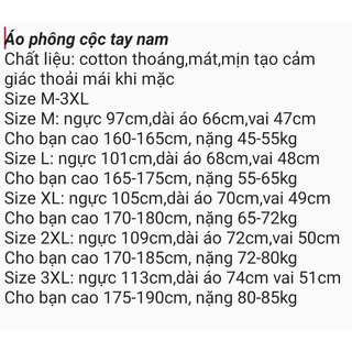 Áo phông cộc tay nam