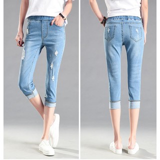 Quần jean lửng lưng thun QL006