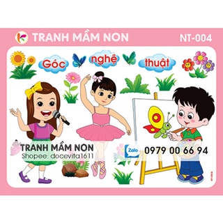Decal mầm non-GÓC NGHỆ THUẬT khổ lớn 127x80