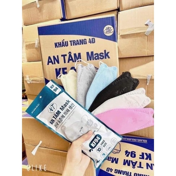 Khẩu Trang Y Tế 4D An tâm Mask kháng khuẩn Túi 5 chiếc