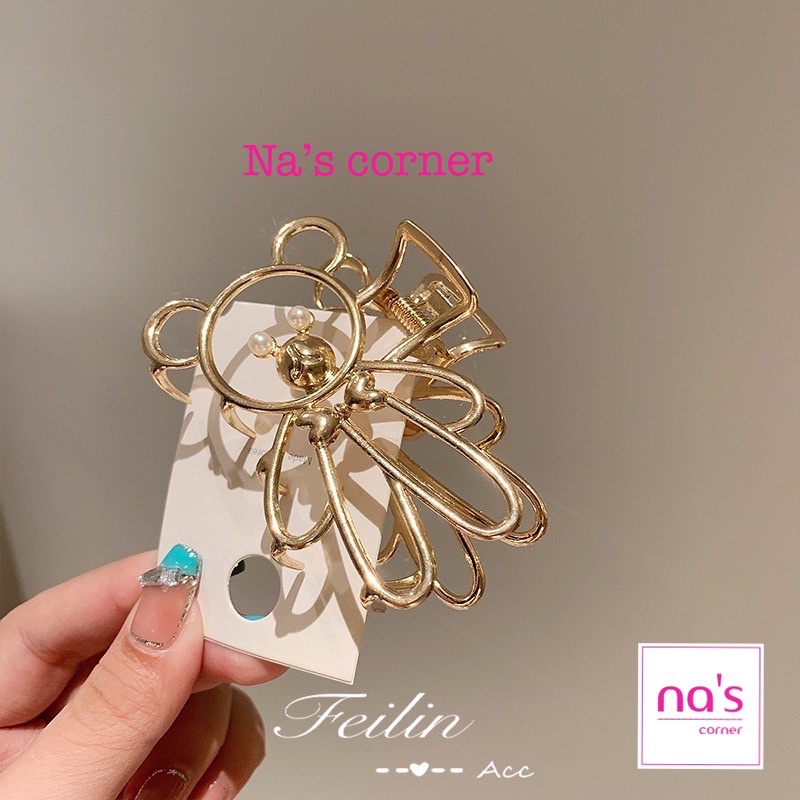 Gấp tóc gắp gấu kim loại bền đẹp