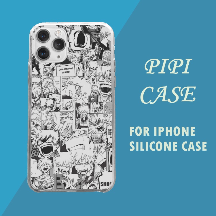 Ốp lưng iphone silicon Angry bakugou katsuki Collage truyện tranh PAP20210750