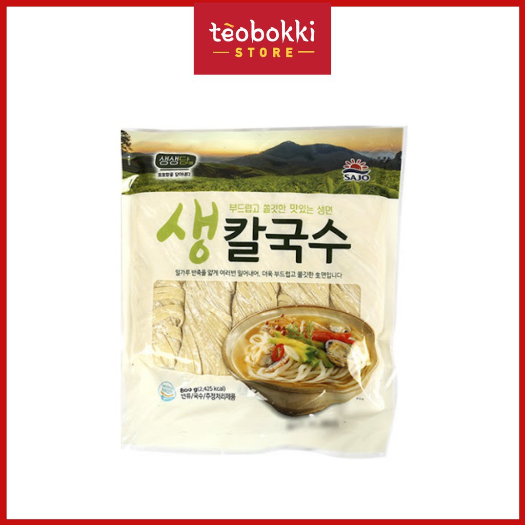Mì sợi lớn tươi Sajo 800g