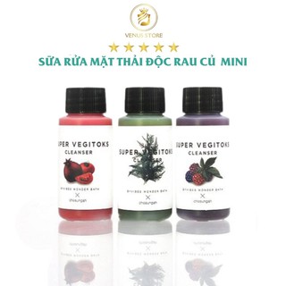 Combo 3 lọ sữa rửa mặt rau củ quả thải độc mini 30ml làm sạch da hiệu quả- Venus store