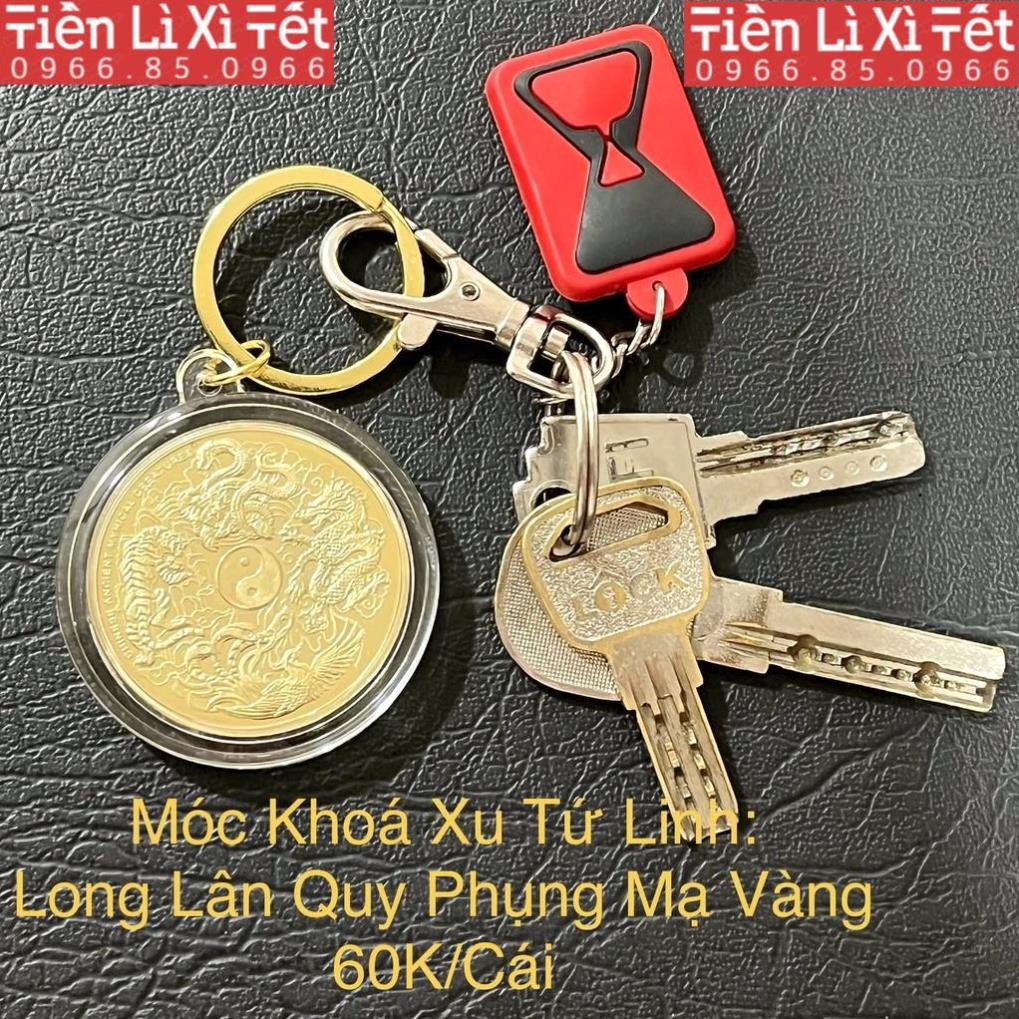 [SHOPEE TRỢ GIÁ] Móc Khóa Đồng Xu Long Phụng Sum Vầy - Móc Khóa Phong Thủy Man Mắn