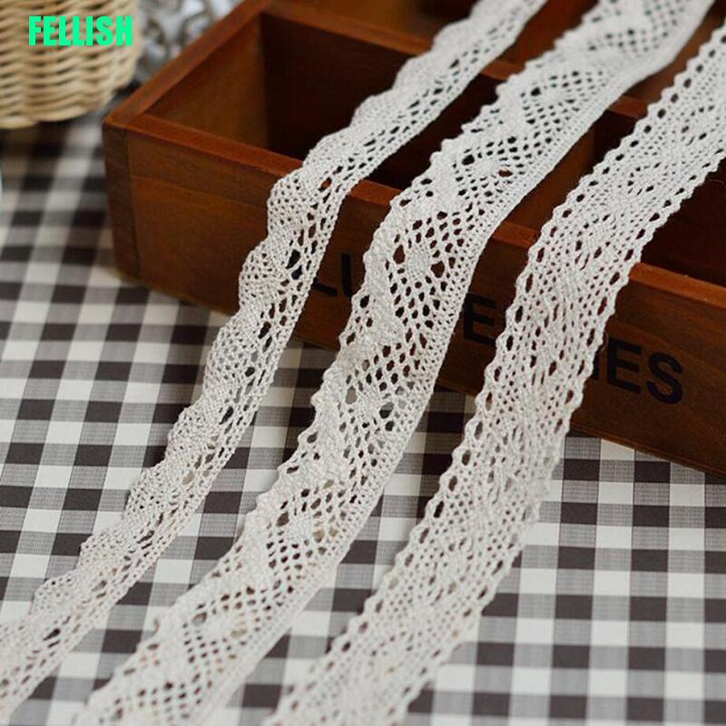 Cuộn Dây Ren Cotton 5yard Dùng Để Trang Trí Thủ Công