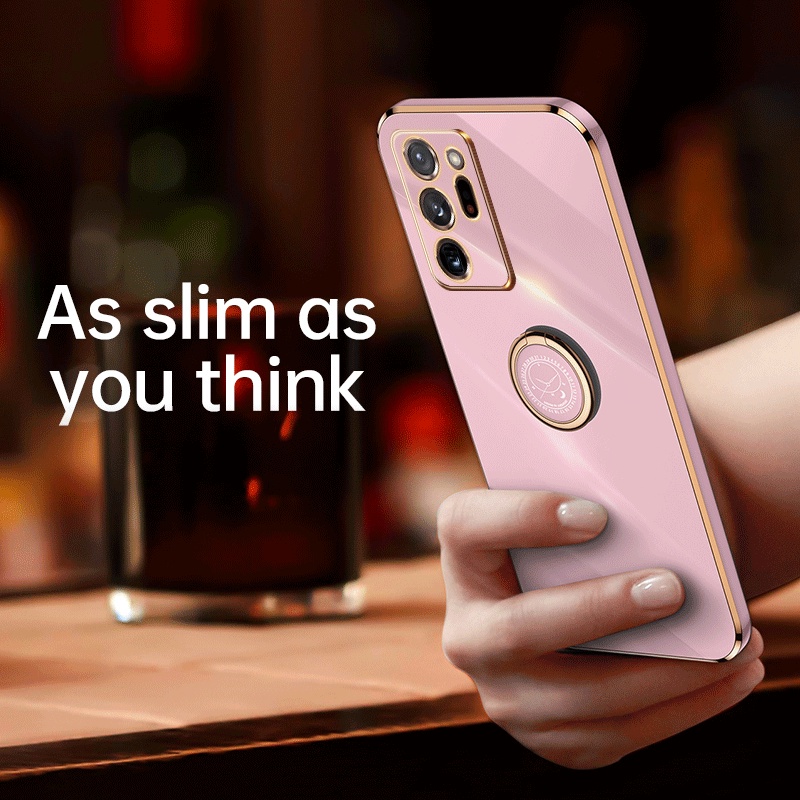 Ốp điện thoại silicone mềm chống sốc 6D sang trọng cho Samsung Galaxy Note 20 Ultra S21 Fe 5G Plus TPU lưng viền vuông trọng dành