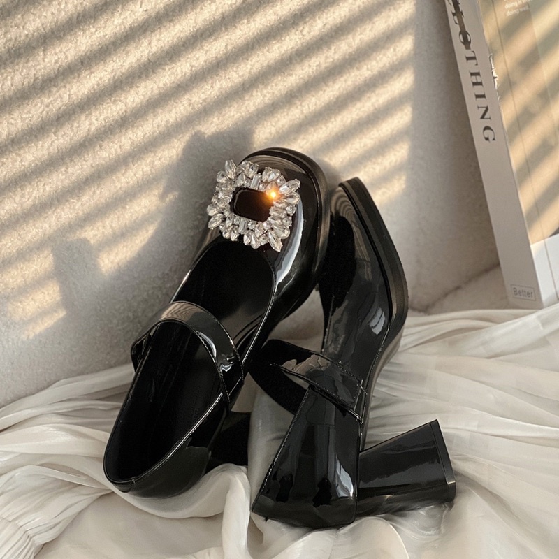 [Sẵn]  Giày Lolita Tiểu Thư Đính Đá Sang Trọng ( Size 34 - 39 ). 22G1