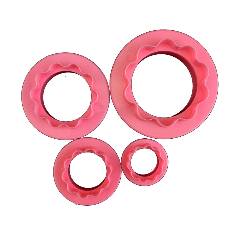 Con Dấu Silicone Nhấn Tay Tạo Hình Bánh Quy / Hoa Xinh Xắn
