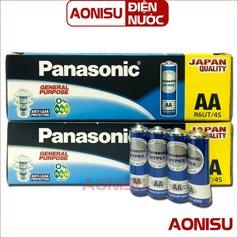 Hộp Pin AA Panasonic NHẬP KHẨU CHÍNH HÃNG 1.5V- Pin Tiểu 2A Micro, Remote, chuột máy tính, Loa Bluetooth, Đồng Hồ AONISU