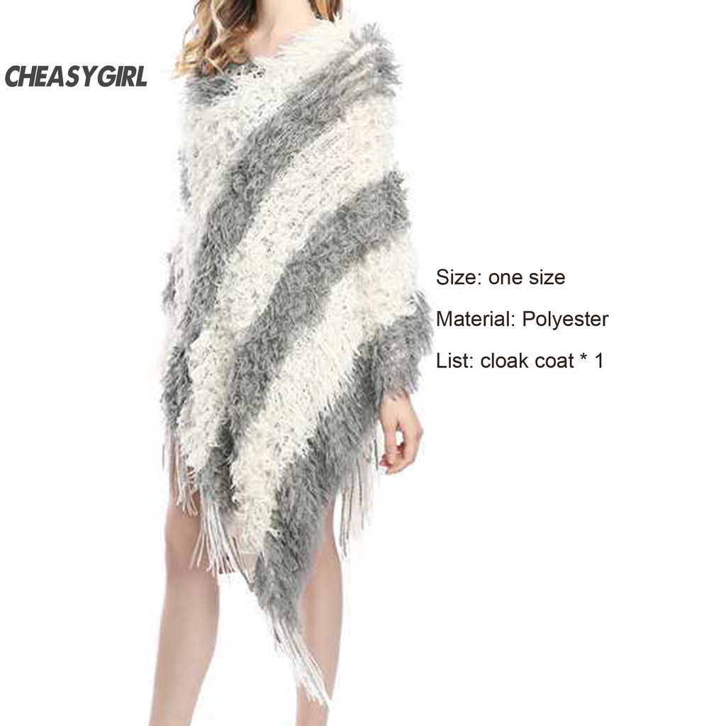 Áo choàng dệt kim dáng rộng thiết kế độc đáo thời trang cao cấp cho nữ
 | BigBuy360 - bigbuy360.vn