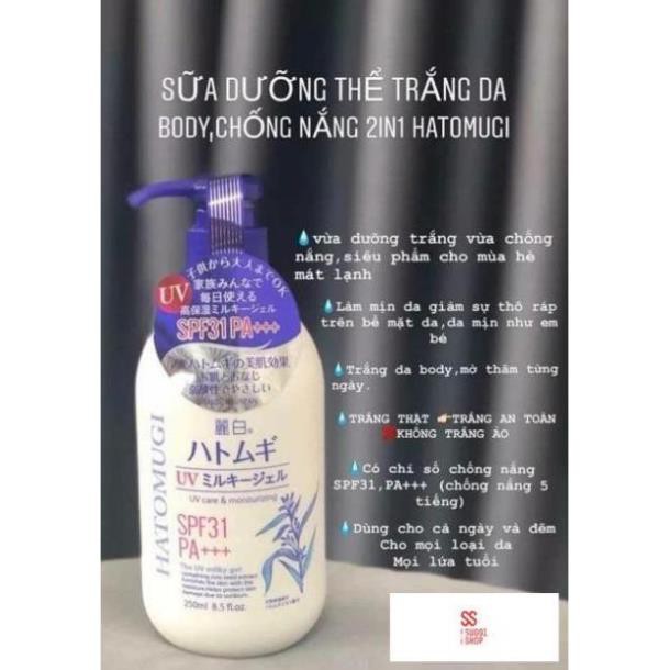 Sữa dưỡng thể chống nắng, trắng da Hatomugi hạt ý dĩ Naturie Nhật Bản | BigBuy360 - bigbuy360.vn