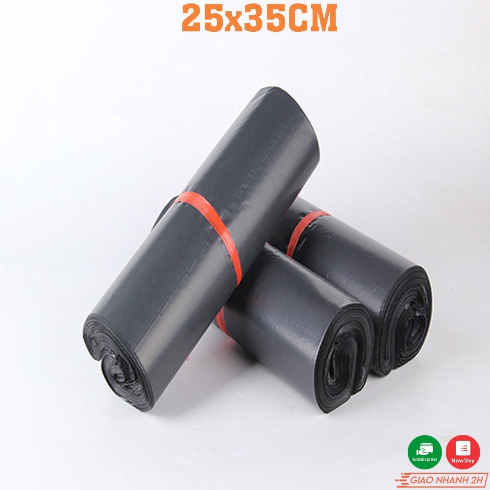 Túi đóng hàng túi gói hàng niêm phong tự dính màu ĐEN size 25x35cm