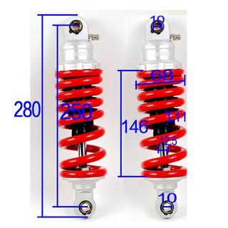 Phuộc Giảm Xóc Phía Sau Có Thể Điều Chỉnh Phù Hợp Cho Monkey M3 Thai Honda msx Little Monster Blacklist