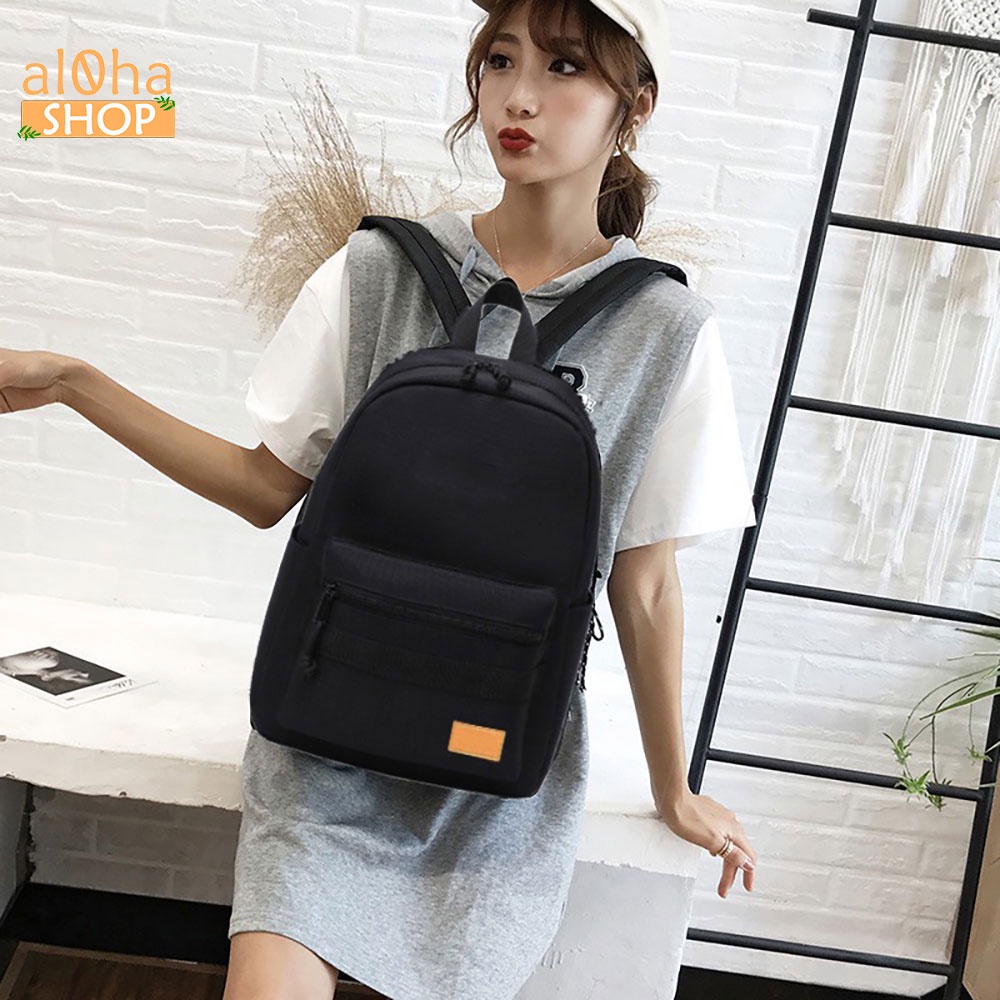 Balo - cặp sách Ulzzang Basic B097 vải Oxford nhỏ đi học, đi làm, du lịch, đựng laptop Unisex nam nữ phong cách