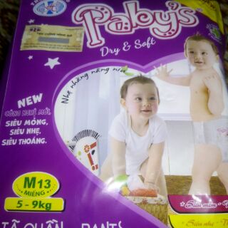 ( sp mới M 13)130 miếng tã quần pabys thạch thảo SIZE M 350k
