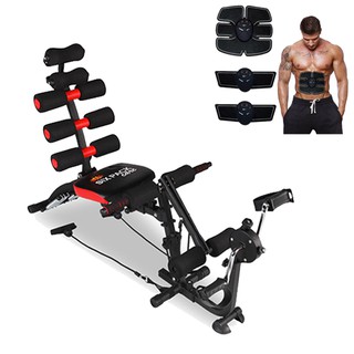 Máy tập cơ bụng six pack care đạp xe thế hệ mới + Tặng máy massage xung điện EMS