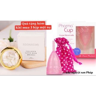 3 hộp mặt nạ collagen tươi SOONACOS Hàn Quốc 😁+ quà tặng kèm 1 cốc nguyệt san Pháp